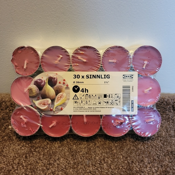 IKEA | Accents | Ikea Sinnlig Fig Scent Tealight Candles 3pack | Poshmark